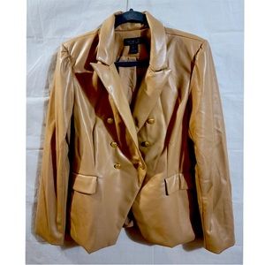 NWOT Rachel Zoe Faux Patent Leather Blazer